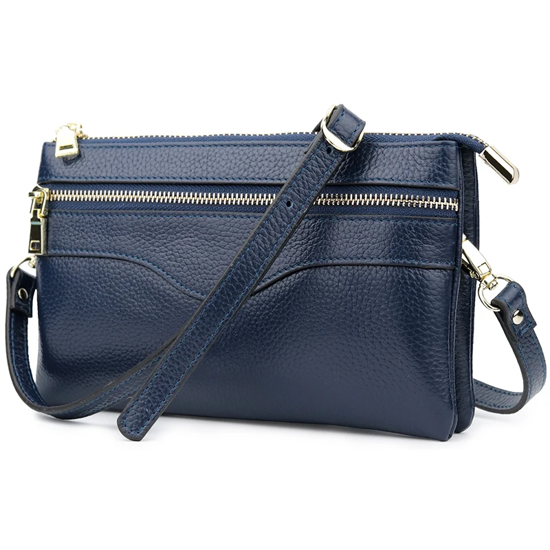 day clutches bags for lady genuine leather casual fashion elegant vintage shoulder woman red solid color messenger | Багаж и сумки