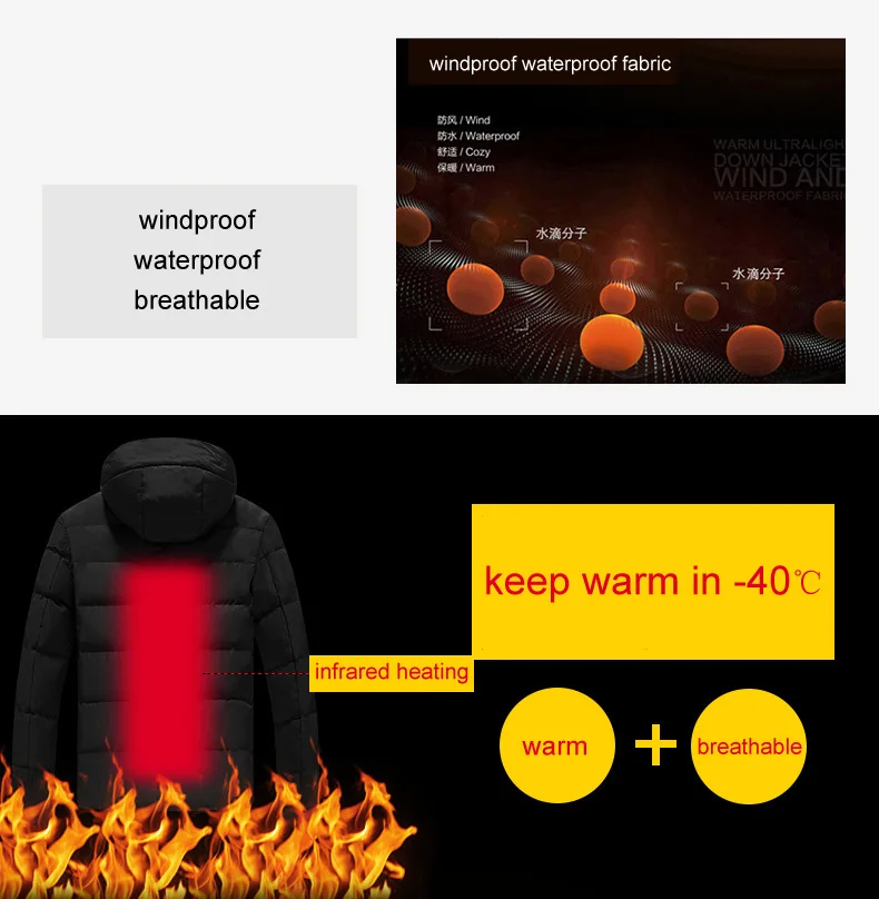 LOMAIYI мужская зимняя куртка мужское теплое пальто с подогревом Мужская теплая