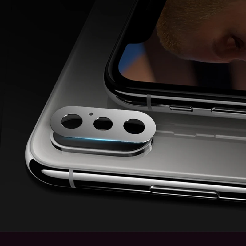 EXUNTON для Apple iPhone X XS MAX задняя камера из металлического алюминия полное покрытие