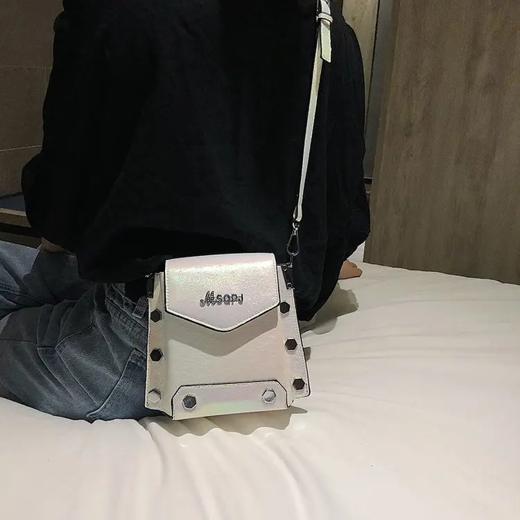 Женская дизайнерская сумка модная Новая высококачественная женская сумка из искусственной кожи женская сумка через плечо сумка-мессенджер цвета металлик серебристый