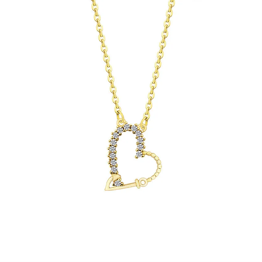 Women's Fashion Heart Amulet Pendant Couples Necklaces Love Forever Jewelry Stainless Steel Link Chain Choker Bijoux Femme Bff |