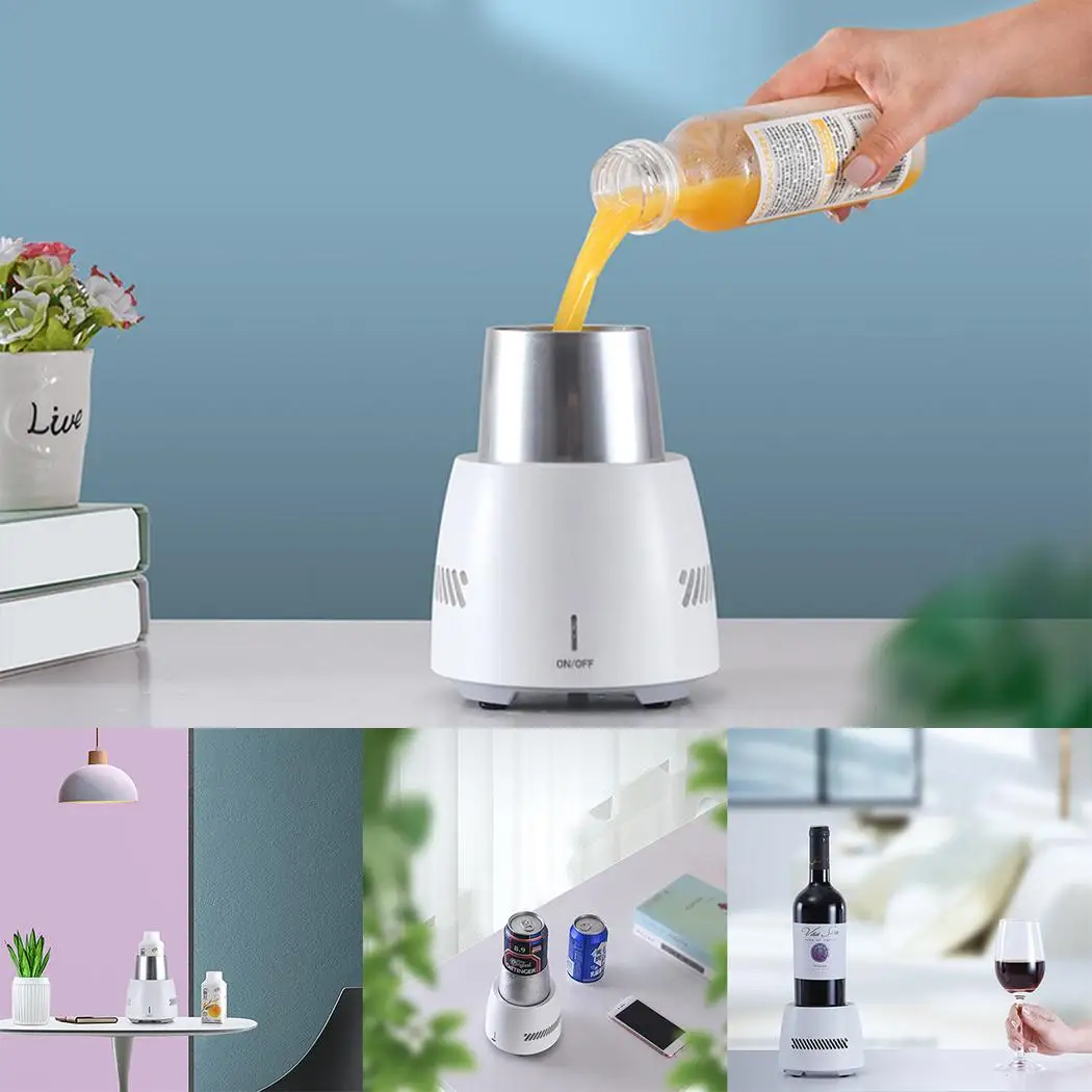 Портативный мини-электрический холодильник для напитков мгновенная охлаждающая