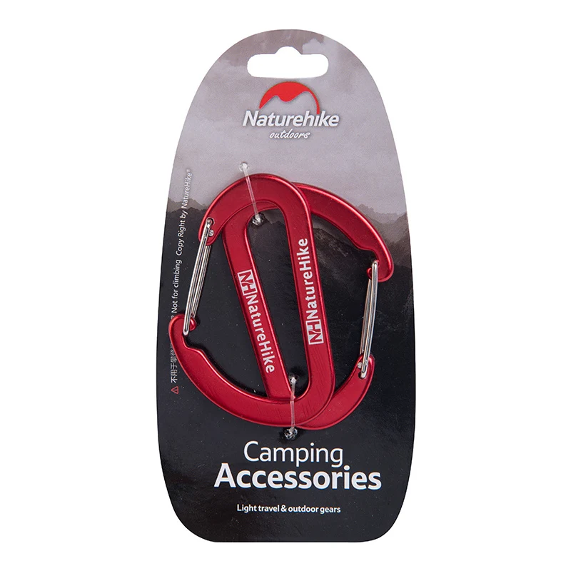 Naturehike 5 пар/лот Кемпинг Карабин D Форма мешок пряжки Открытый Крюк бутылки nh15a002-h |