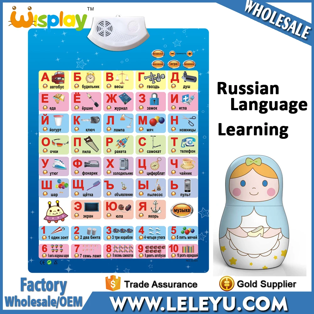 LELEYU русский язык обучающая настенная диаграмма детская звуковая настенный