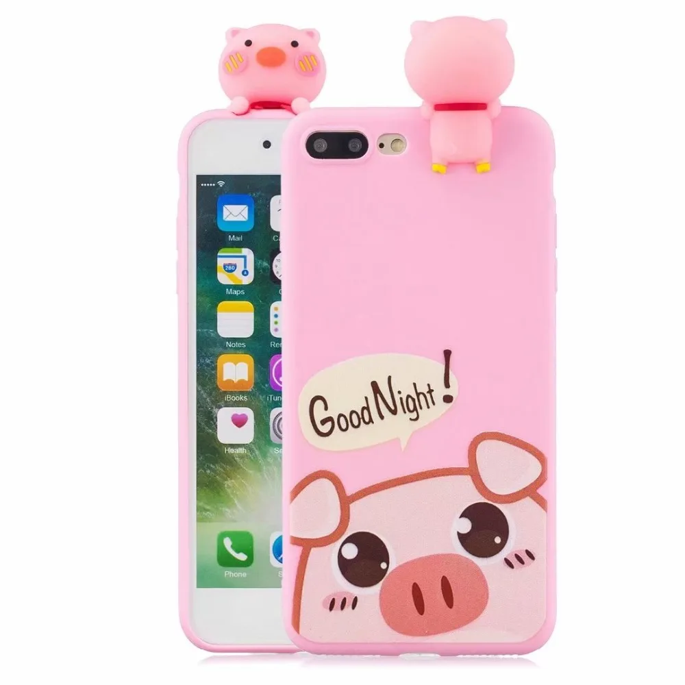 Мультфильм милая розовая свинка нос мягкий ТПУ чехол для iPhone 5 SE 5S 6 7 8 Plus X XS XR MAX