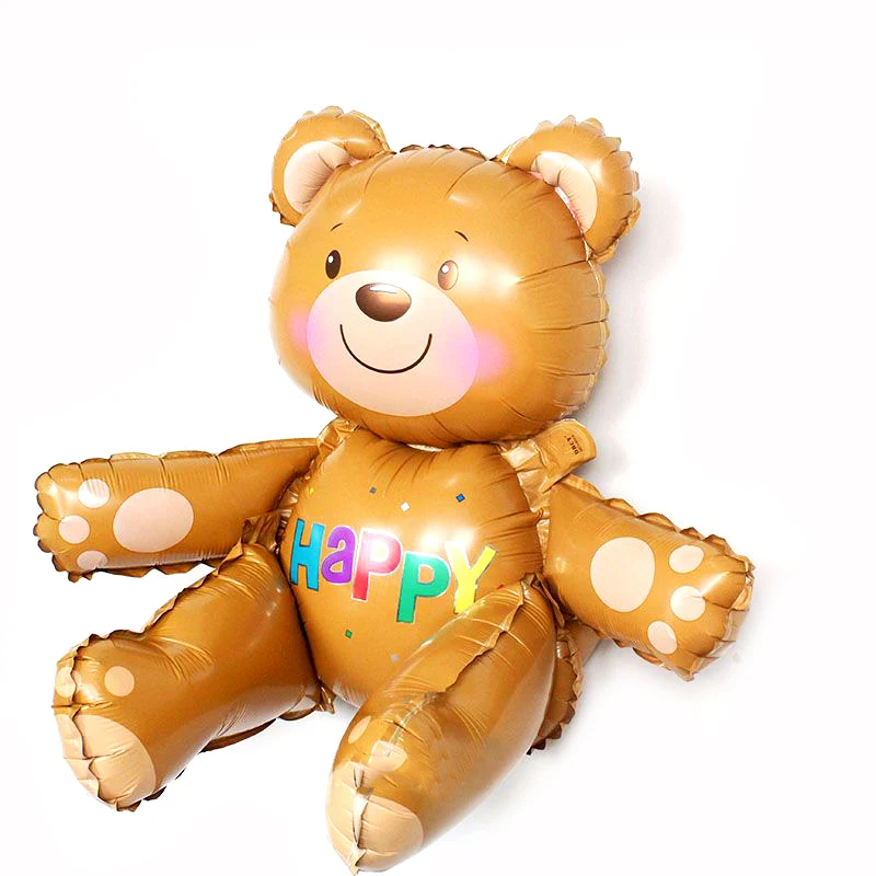 Большие 3D шары из фольги медведя детские игрушки воздушные с днем рождения