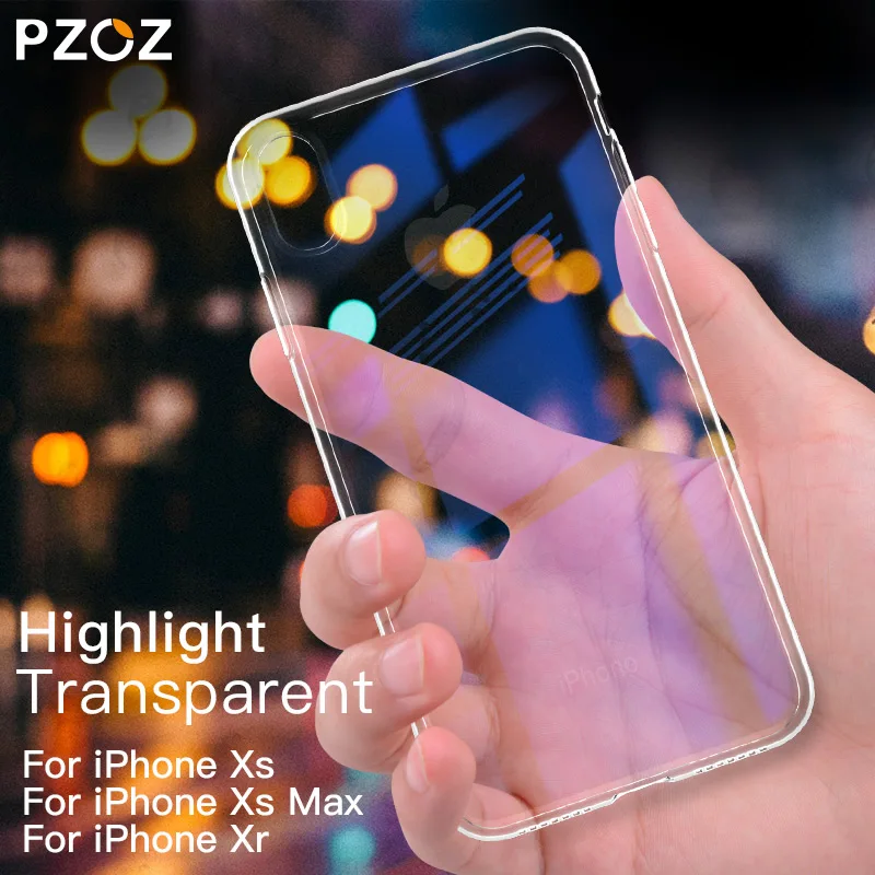 Чехол PZOZ для iPhone X Xs Max Xr 6 6s 7 8 Plus 8 Plus, защитный чехол для телефона, прозрачный роскошный чехол из ТПУ и силикона, чехол, сумка