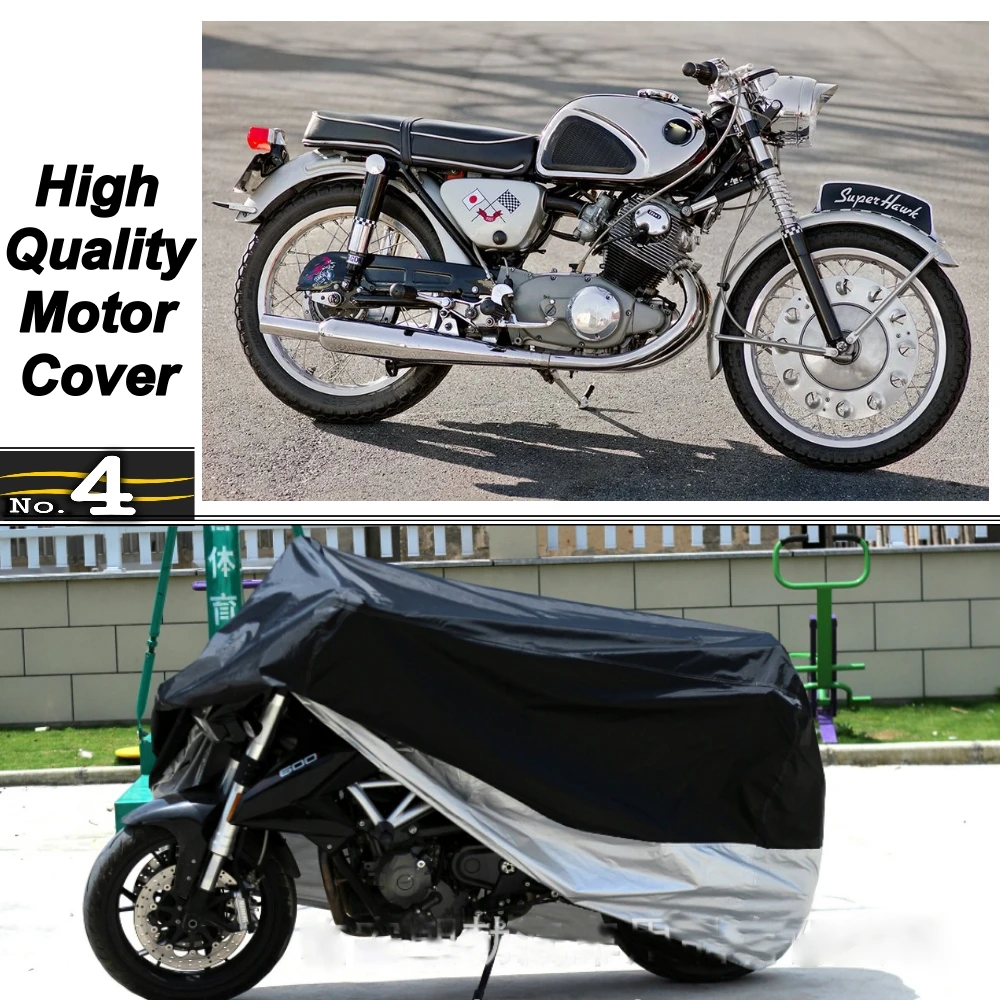 Чехол для мотоцикла Honda CB77, водонепроницаемый, UV / Sun/Dust/чехол для защиты от дождя, изготовлен из полиэфирной тафты