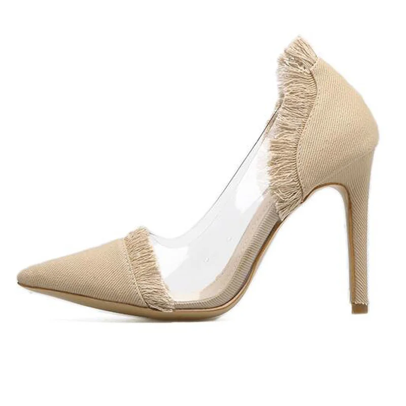 Tangnest/женские туфли лодочки из джинсовой ткани в стиле ретро пикантные Вечерние