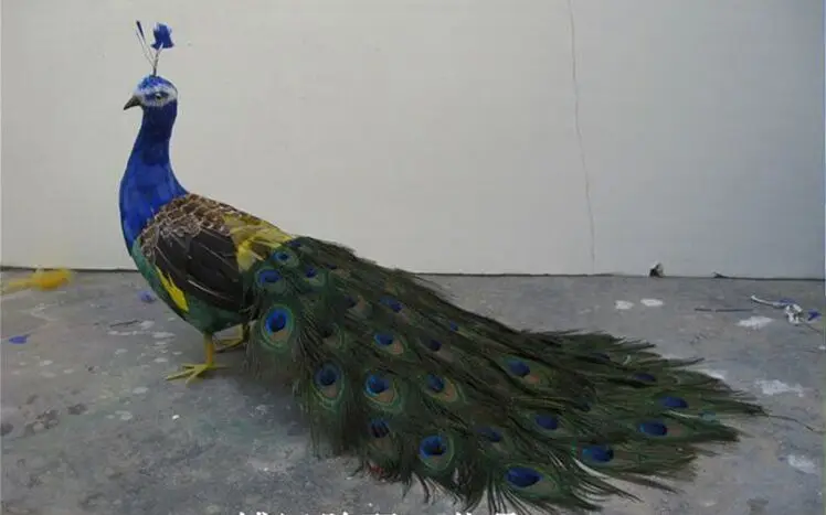Моделирование птиц большие красочные перья 80 см модель павлина из пенопласта и