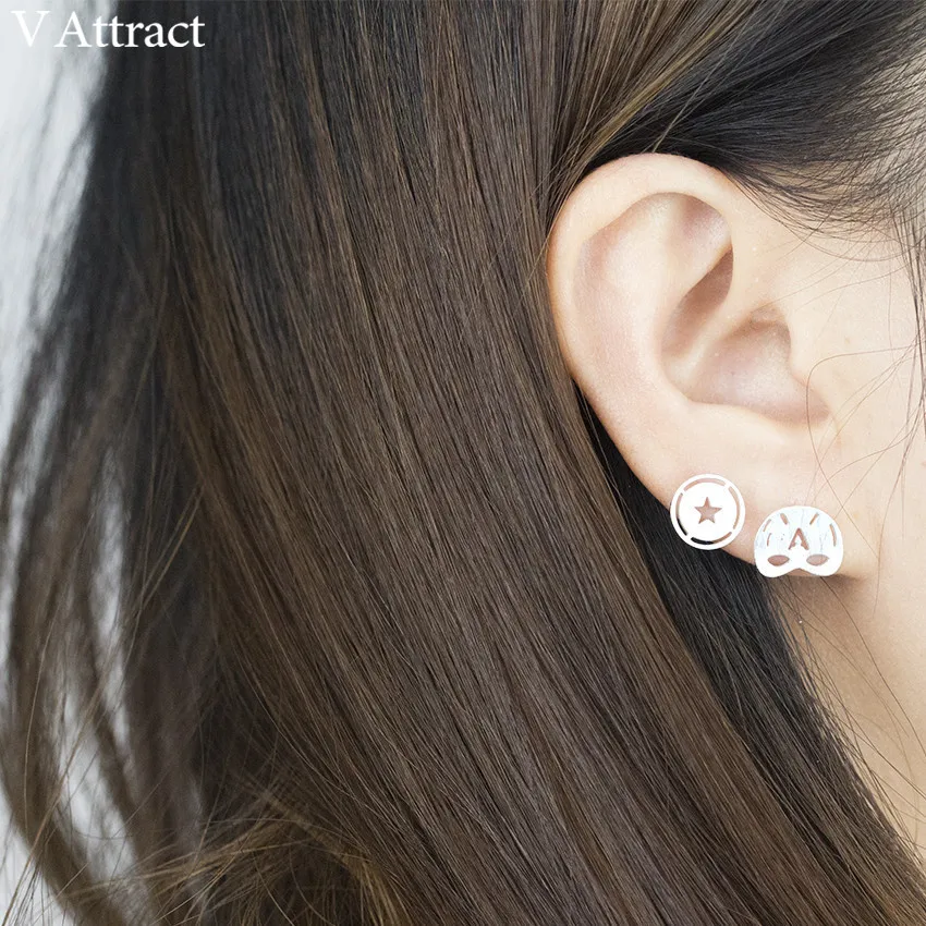 V привлечь Нержавеющая сталь милый супергерой фильм серьги 2017 Для женщин и