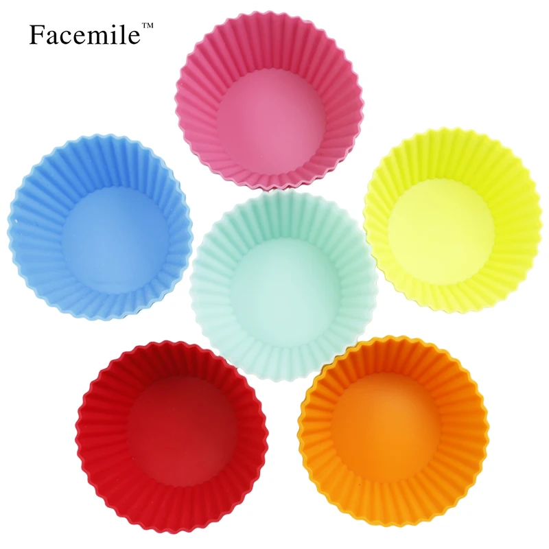7 см Силиконовые Формы для кексов многоразовые чашечки выпекания антипригарным