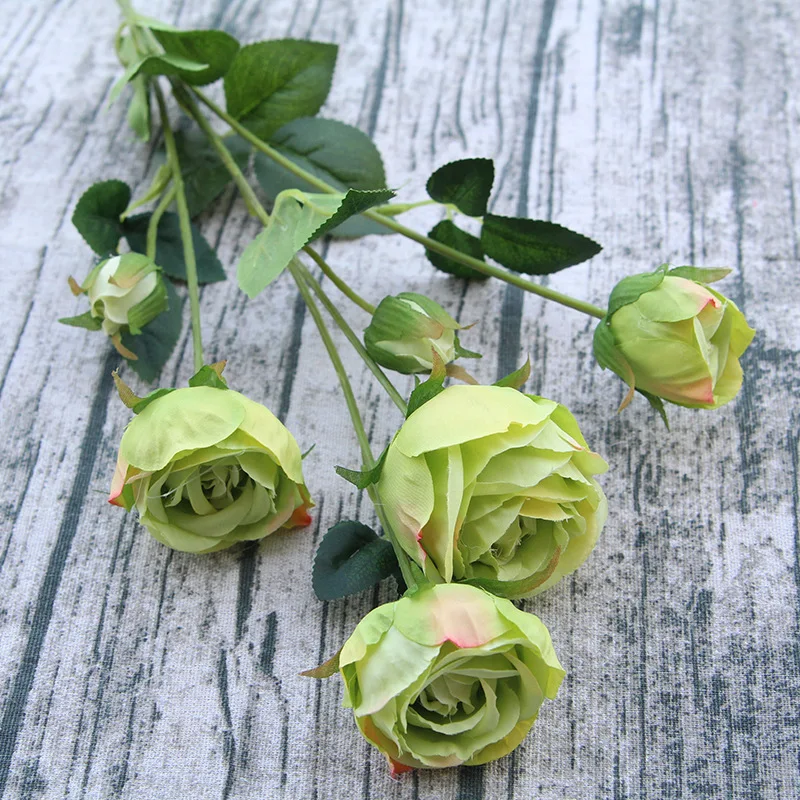 IB Искусственные розы цветок 1 букет 6 головок Свадебный невесты Вечерние домашний