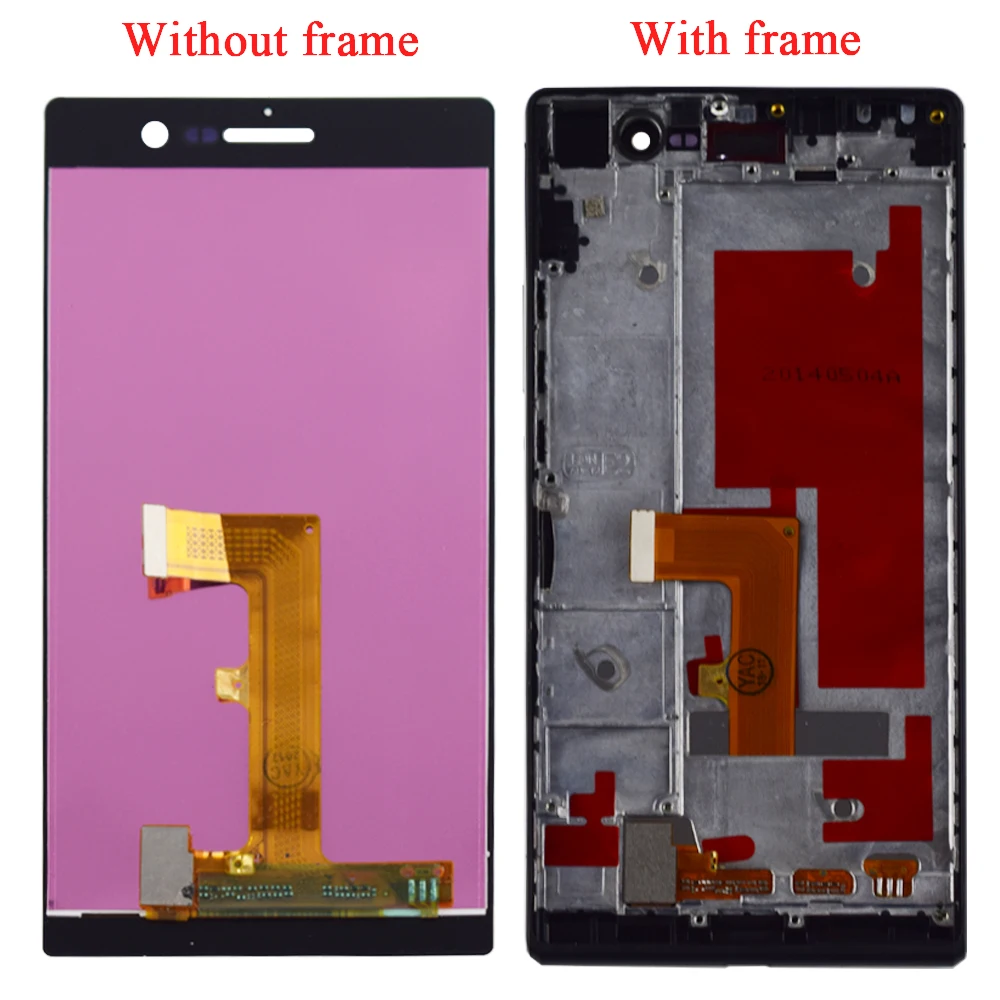 Для Huawei Ascend P7 ЖК дисплей кодирующий преобразователь сенсорного экрана в сборе
