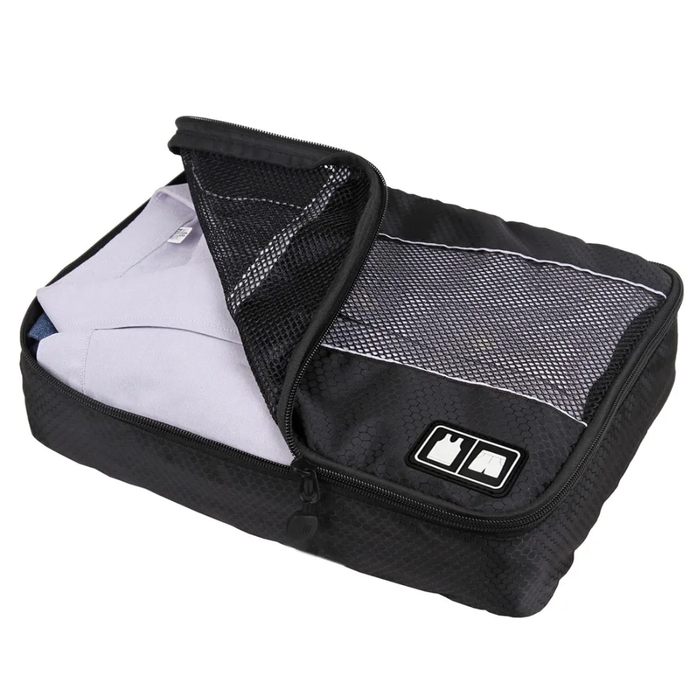 BAGSMART 3 шт. нейлоновые унисекс упаковочные кубики для одежды Легкий Багаж дорожная