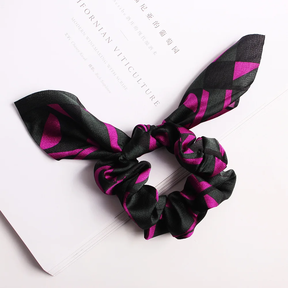 Vintage Women Headwear Turban DIY Bow Streamers Hair Scrunchies Ribbon Ties Horsetail Head Wrap Accessories | Украшения и