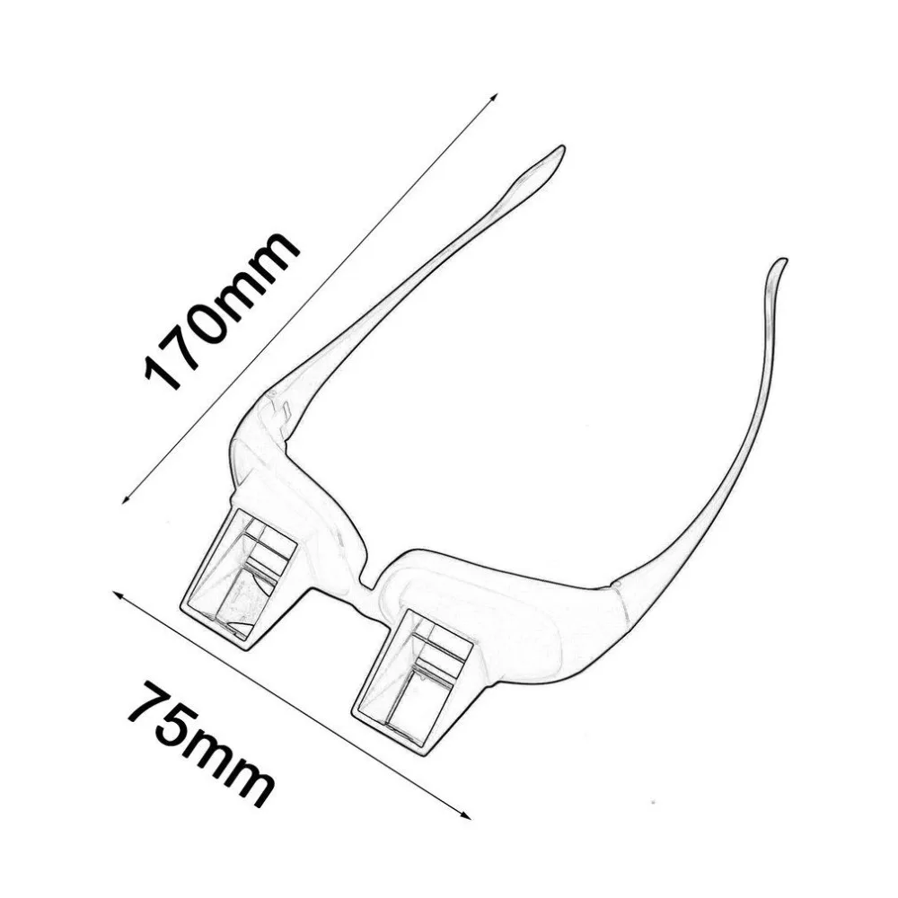 Забавные очки Lazy Periscope для чтения Горизонтальные ТВ сидящие на кровати лежа с