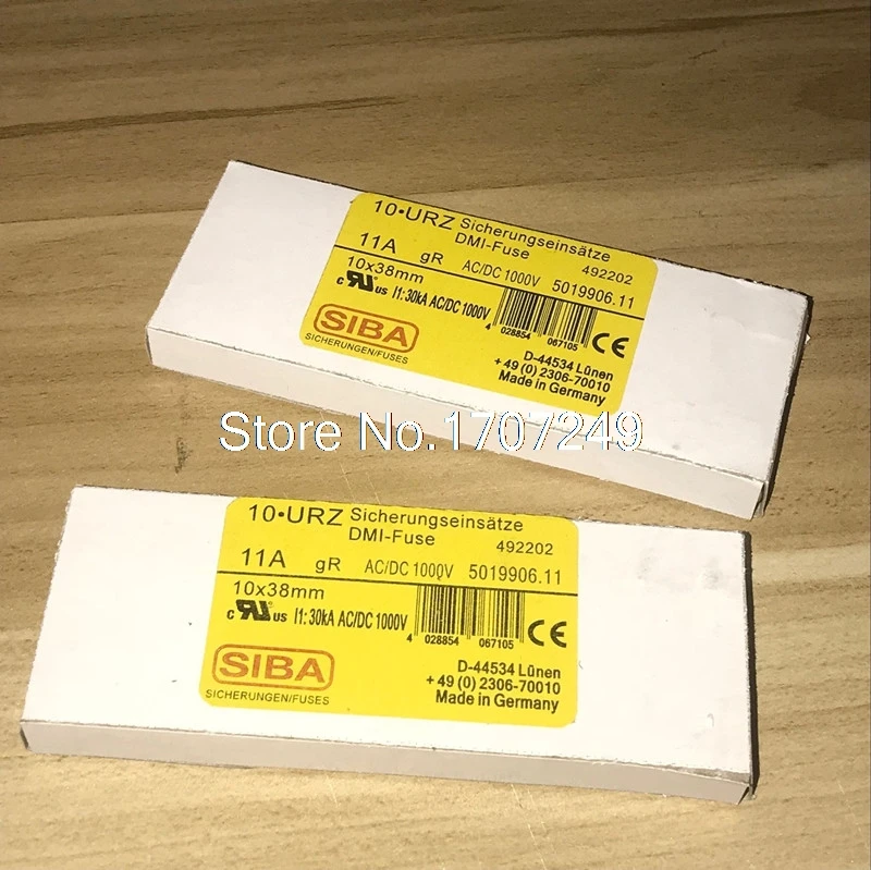 2 шт./лот SIBA 11A 1000 В/30KA 10x38 мм 5019906 11 керамический DMI предохранитель замененный BUSSMANN