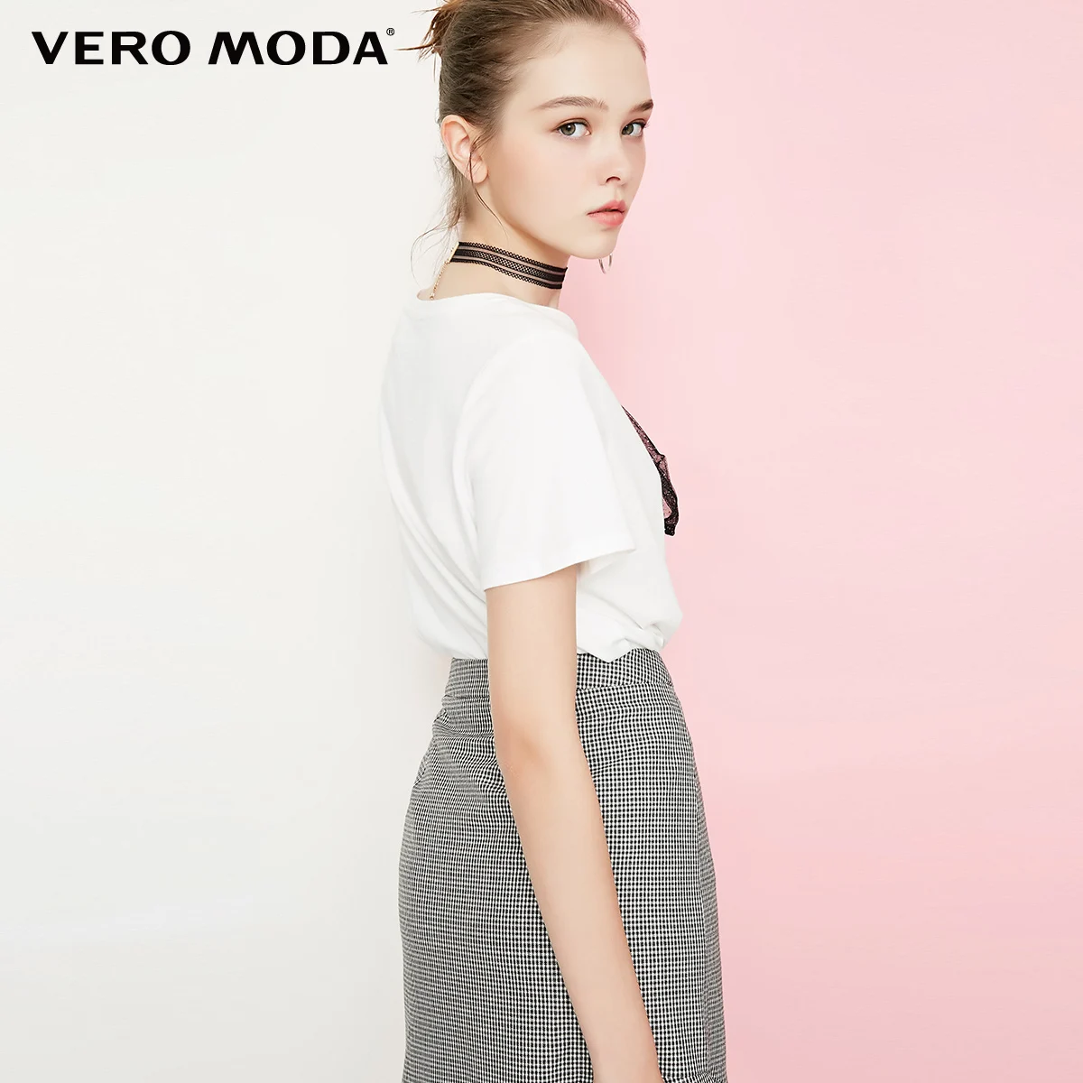 Vero Moda женская футболка с объемным бантом | 318301508 Женская одежда