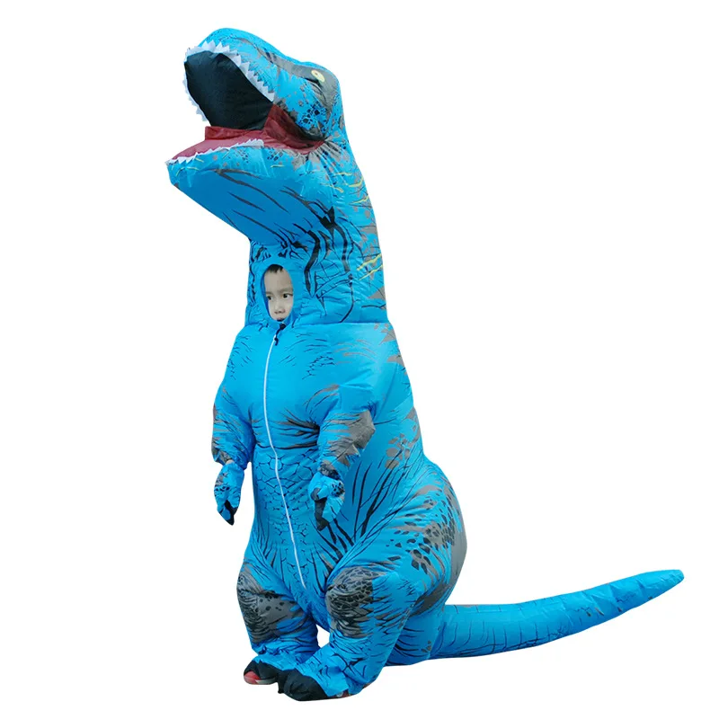 180 см гигантский надувной динозавр костюмы для детей T rex животных косплей детские