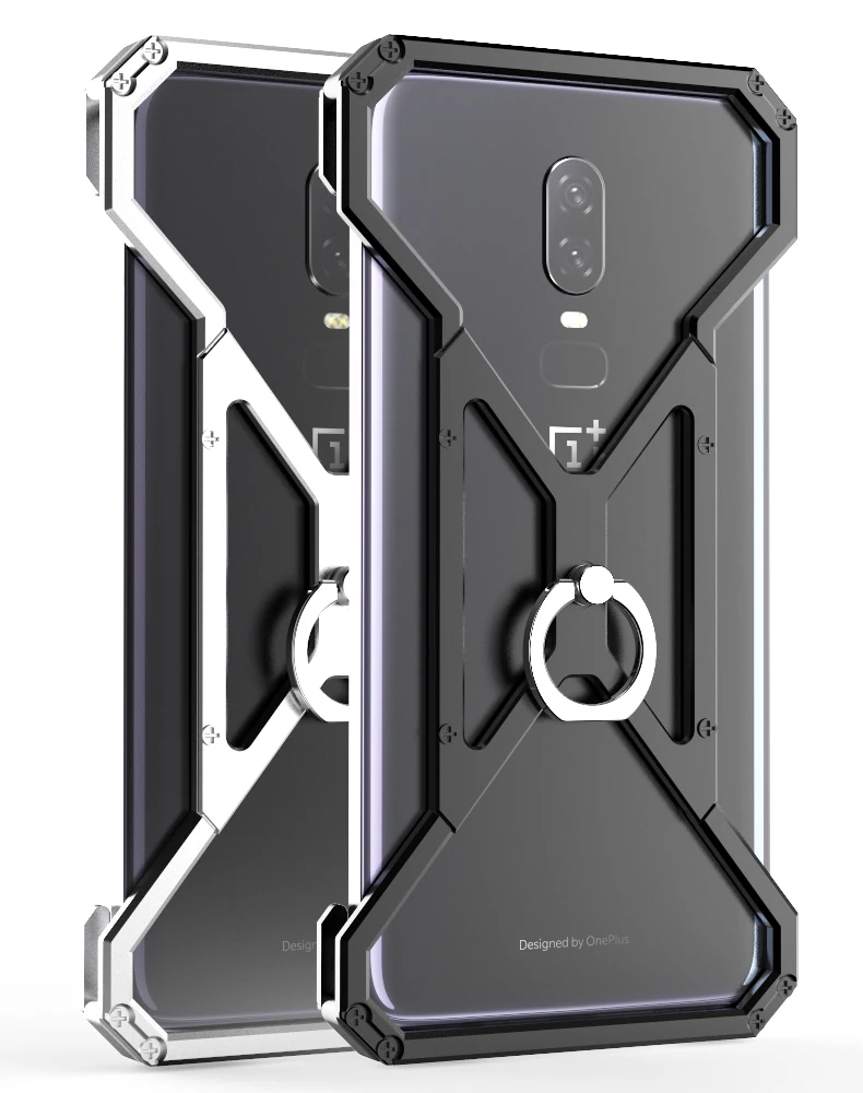 Роскошный Алюминиевый металлический чехол для Oneplus 6 T мощная броня