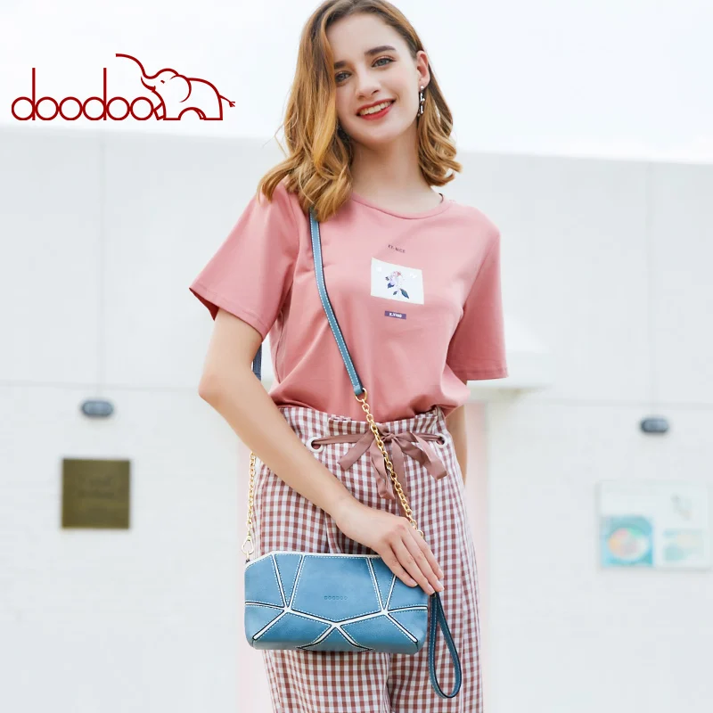 Брендовая женская сумка DOODOO женские сумки через плечо Дамская маленькая