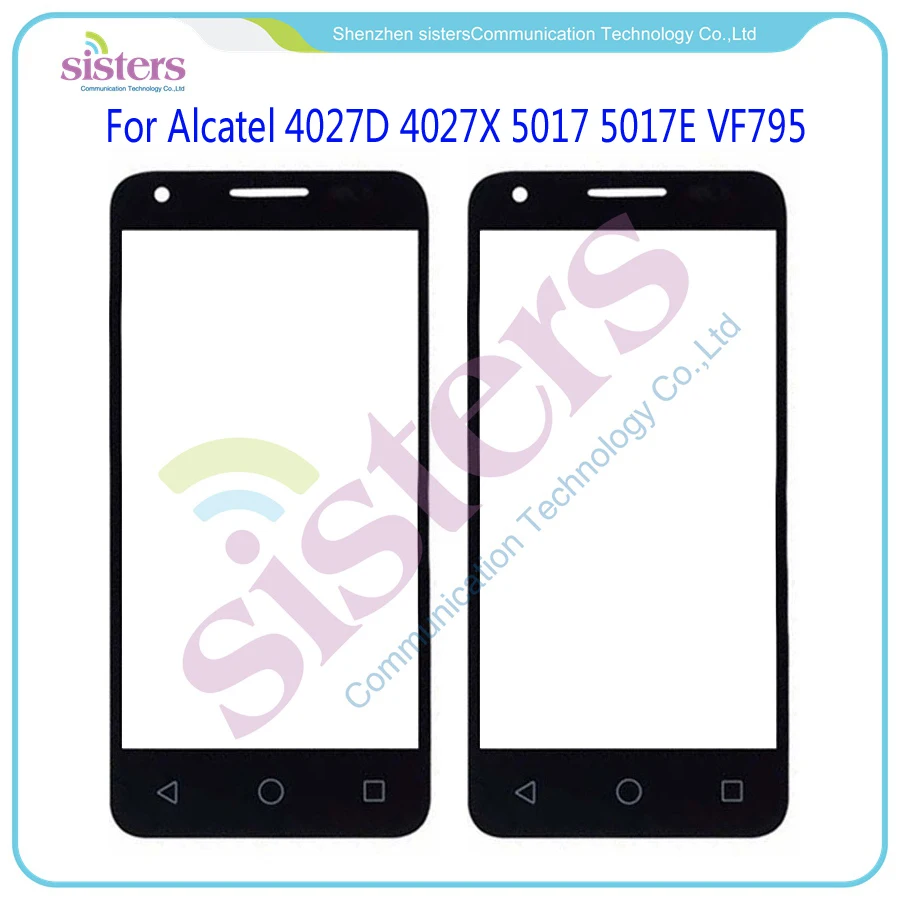 Внешнее стекло для Alcatel One Touch Pixi 3 4 5 4027D 4027X 5017 5017E VF795 Черный сенсорный экран|glass