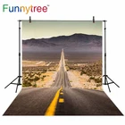 Фотофон Funnytree для фотостудии бесконечная прямая дорога горы США природа вид фотобудка для фотосессии