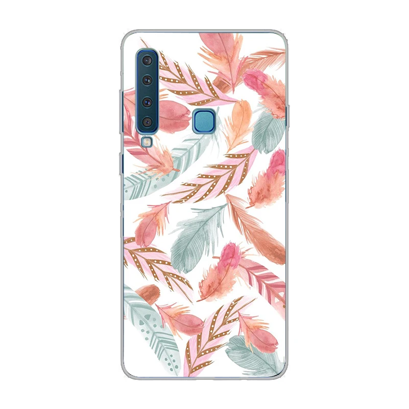 ciciber Phone Case for Samsung Galaxy A6 A8 A7 A9 Plus 2018 Star Cover A5 A3 2016 2017 A6S Pineapple Love Feather |