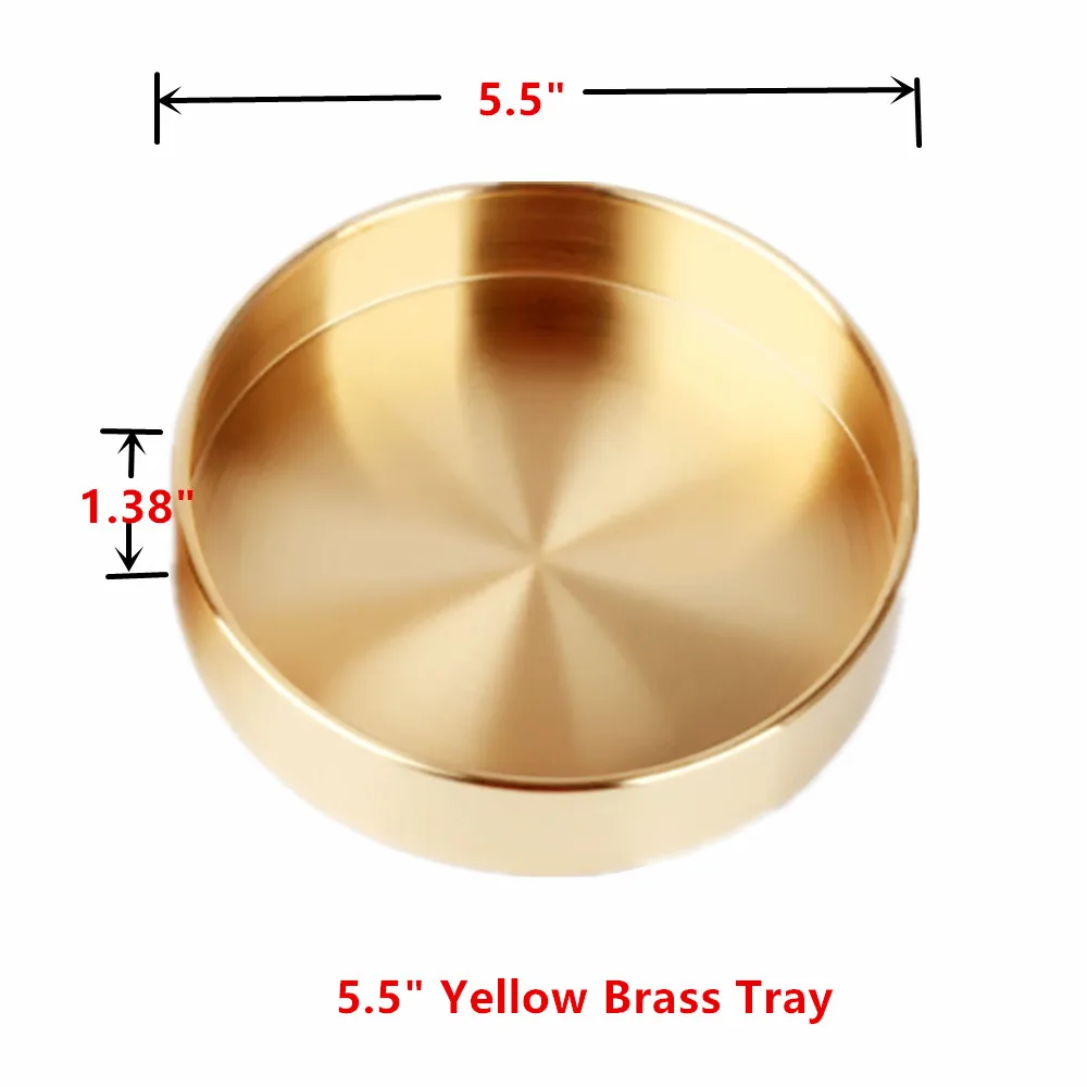 Gold Large Роскошный круглый латунный туалетный лоток канцелярский держатель для ванной комнаты, комода, кухни, ювелирных изделий Настольный органайзер медные лотки держатель ручки - Цвет: Gold Large