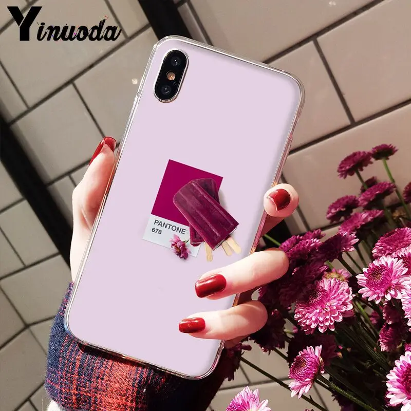 Yinuoda Pantone Мягкий силиконовый чехол для телефона из ТПУ ярких цветов Apple iPhone 8 7 6 6S Plus