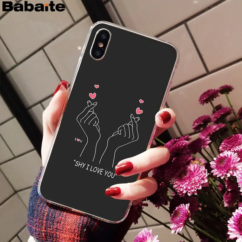 3 Babaite EXO kpop Сердце рисунок любовь на пальце силиконовый высококачественный чехол для телефона для iPhone 8 7 6 6S Plus X XS max 5 5S SE XR - Цвет: 3