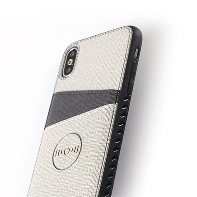 gray Kainuen для iphone x s Роскошный автомобильный держатель тканевая карточка из ткани бумажник coque, чехол, чехол для apple iphone x xr xs max силиконовый - Цвет: gray