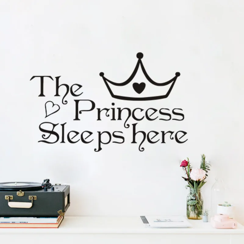 Наклейки на стену Принцесса для детской комнаты|wall decals|the princess sleeps herevinyl stickers |