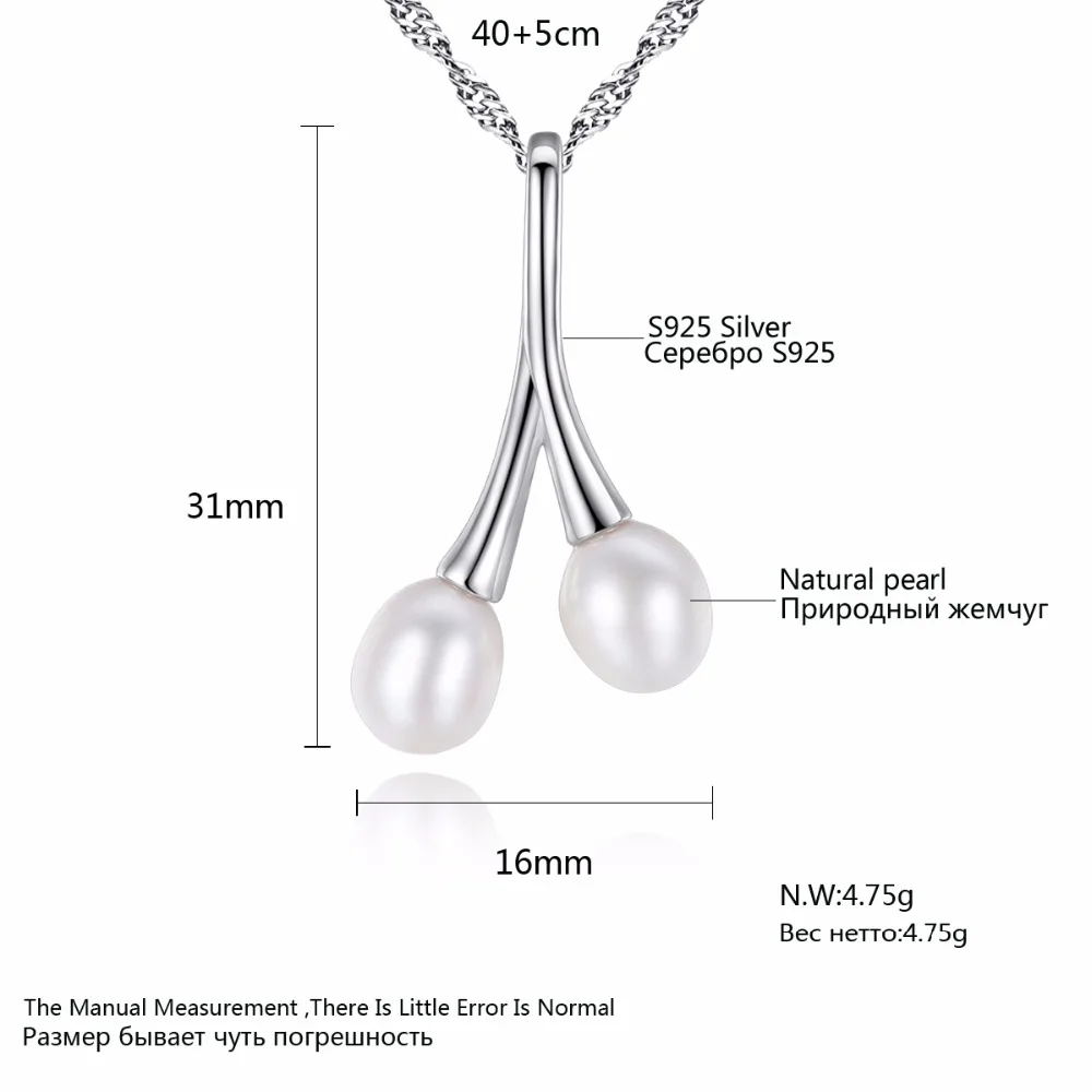 DR бренд Горячая Новая мода 7 8 мм натуральный жемчуг ожерелье 925 серебро Луна