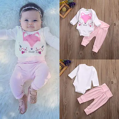 Лидер продаж боди с рисунком лисы для маленьких девочек милые топы рисунками