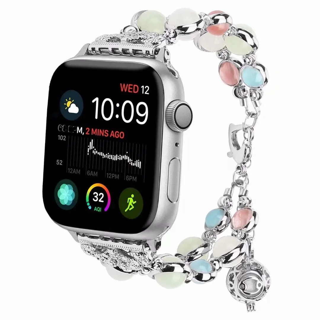 Браслет женский с жемчужинами светящийся браслет для Apple Watch Series 5 4 3 2 1 38 мм 40 42 44 |
