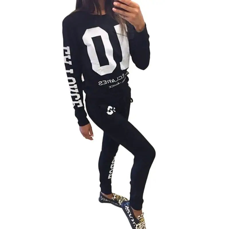 2 шт. женский спортивный костюм толстовки повседневное спортивные штаны комплект