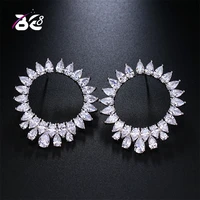 be 8 brand 2018 new design romantic jewelry aaa cubic zirconia sun flower stud earrings for women wedding jewelry e500