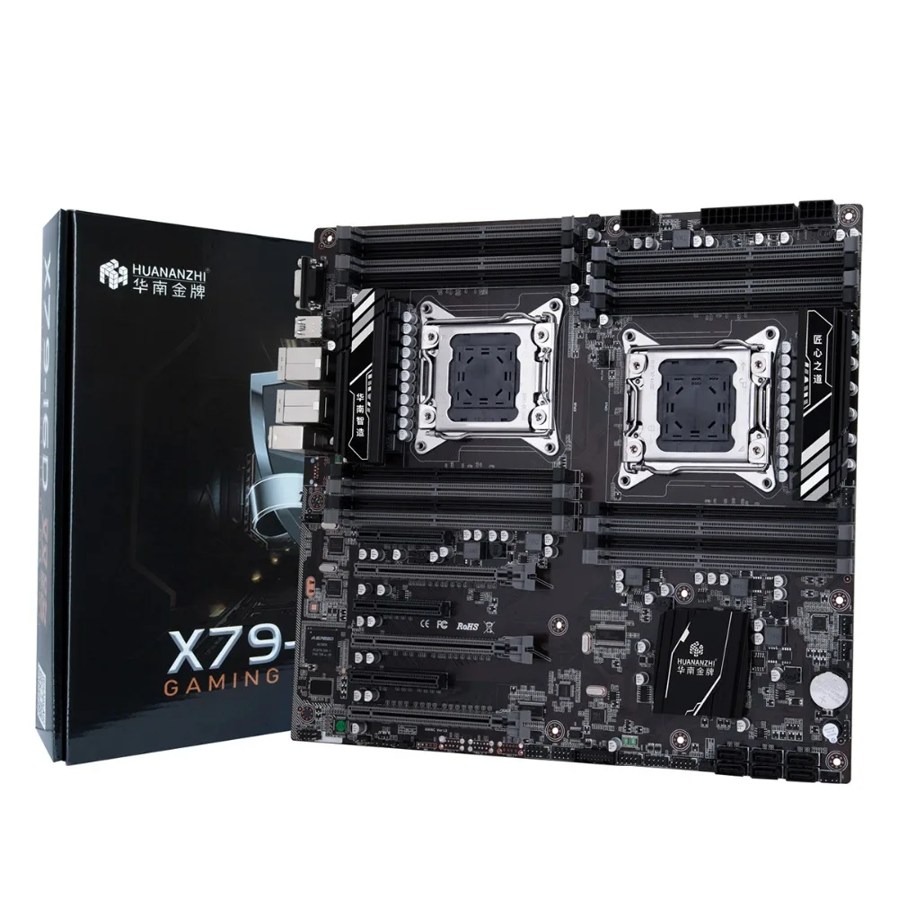HUANANZHI X79 16D двойной LGA2011 материнская плата с VGA порт хорошая 512 г (16*32G) rec ЦП xeon E5 2670