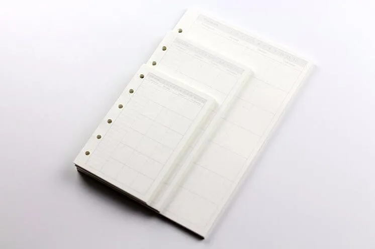 A5/A6 спираль блокнот наполнитель бумага для Filofax Диарио планировщик внутренние страницы замены офисные аксессуары переплетная книжная бумага