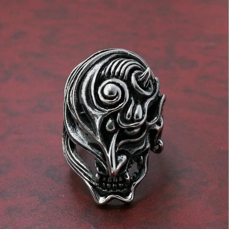 Мужское кольцо из нержавеющей стали массивное на указательный палец