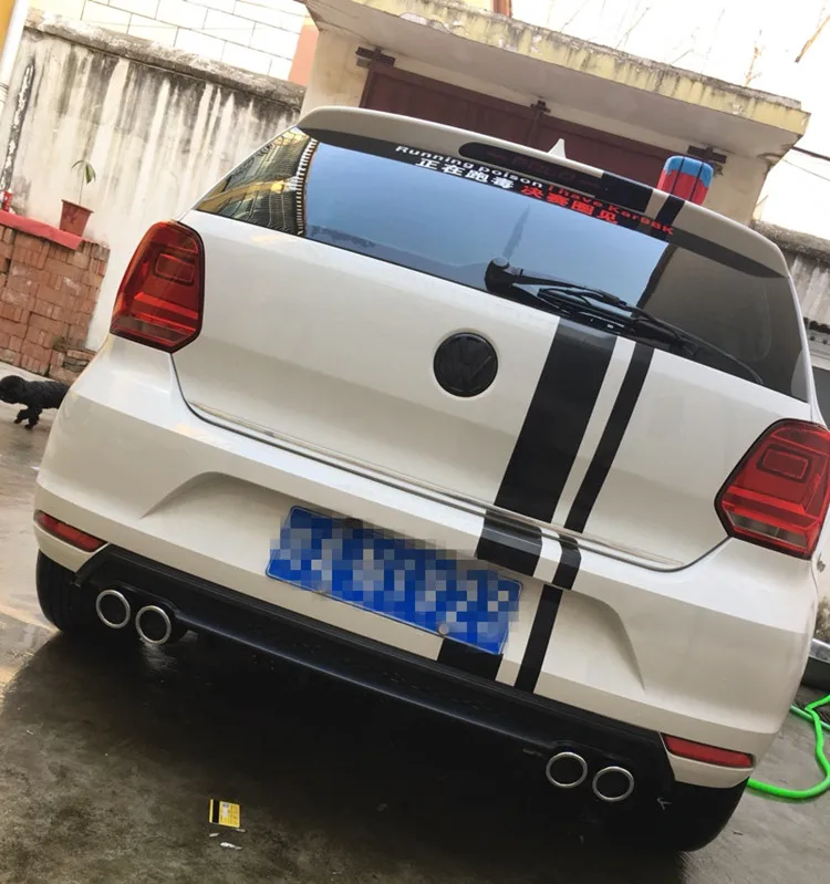 Для- Volkswagen Polo диффузор заднего бампера защитные бамперы Задний Спойлер ABS Материал обвес бампер задняя губка