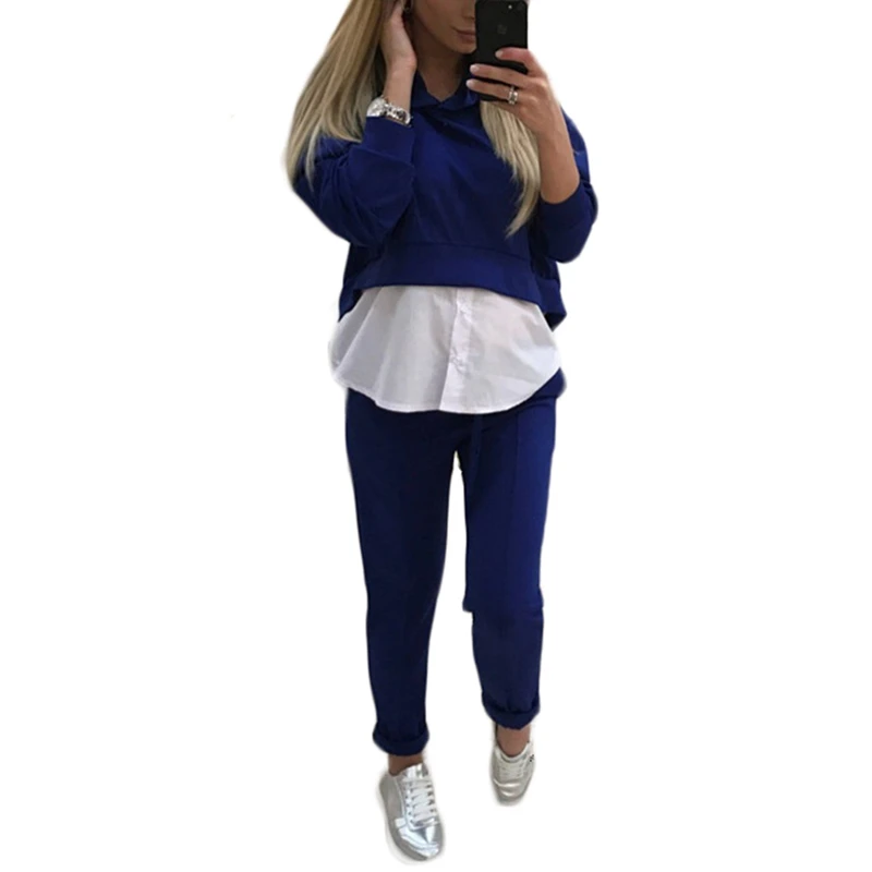 Лидер продаж комплект из 2 предметов спортивный костюм Весенние Женские кофты с