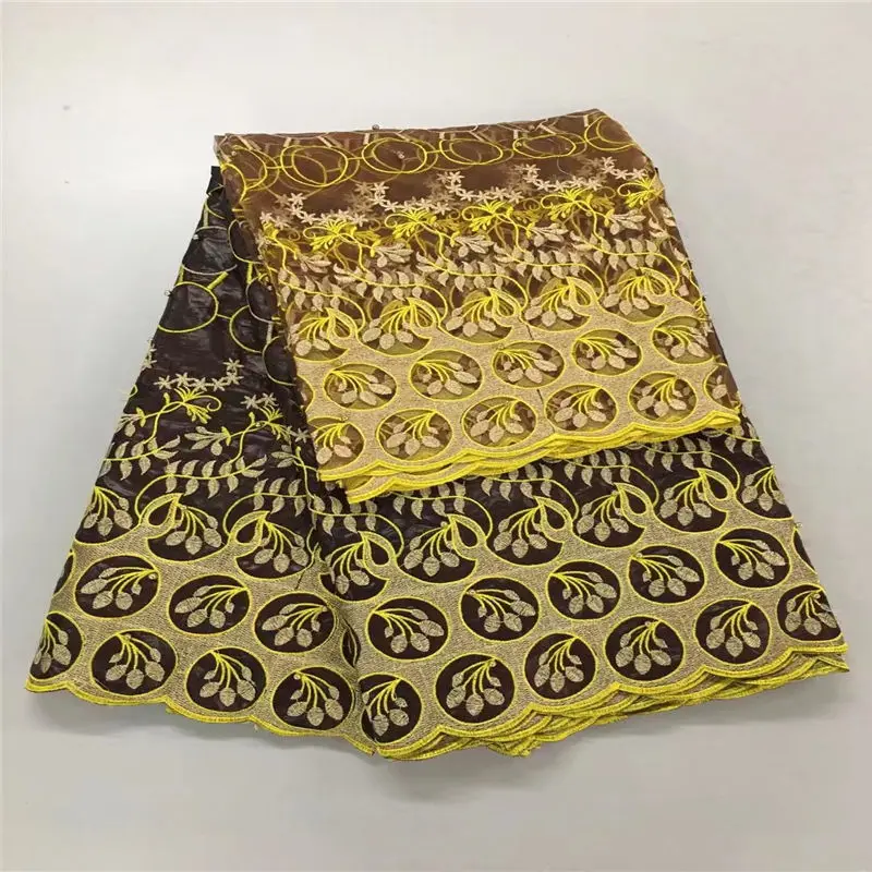 tulle lace fabric bazin brode getzner riche high quality embroidered-blouses woman scarf for dress7yard/lotHLB- | Дом и сад
