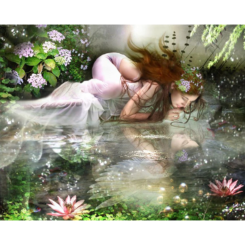 Алмазная живопись рукоделие полная вышивка игра Lakeside Beauty кубик для украшения