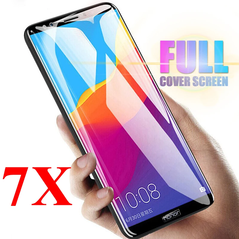 Бронированное защитное стекло honor 7x on для huawei x7 7 x закаленное honor7x Защитная пленка