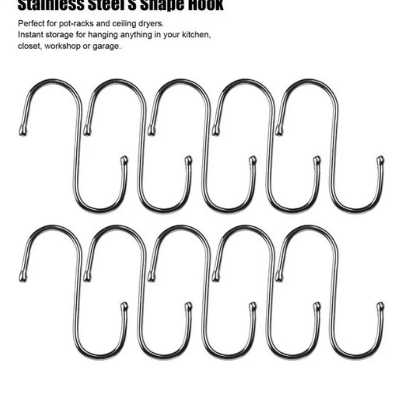 Крючки из нержавеющей стали практичная S образная кухонная вешалка для перил