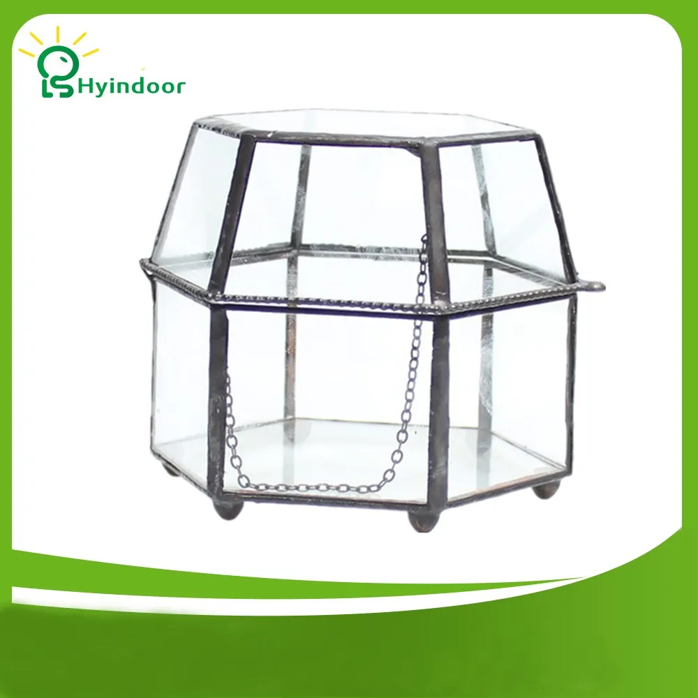 

Garden Supplies Flower Pots Modern Vintage Faceted Hexahedron Decorative Flower Pot Fairy Gardening