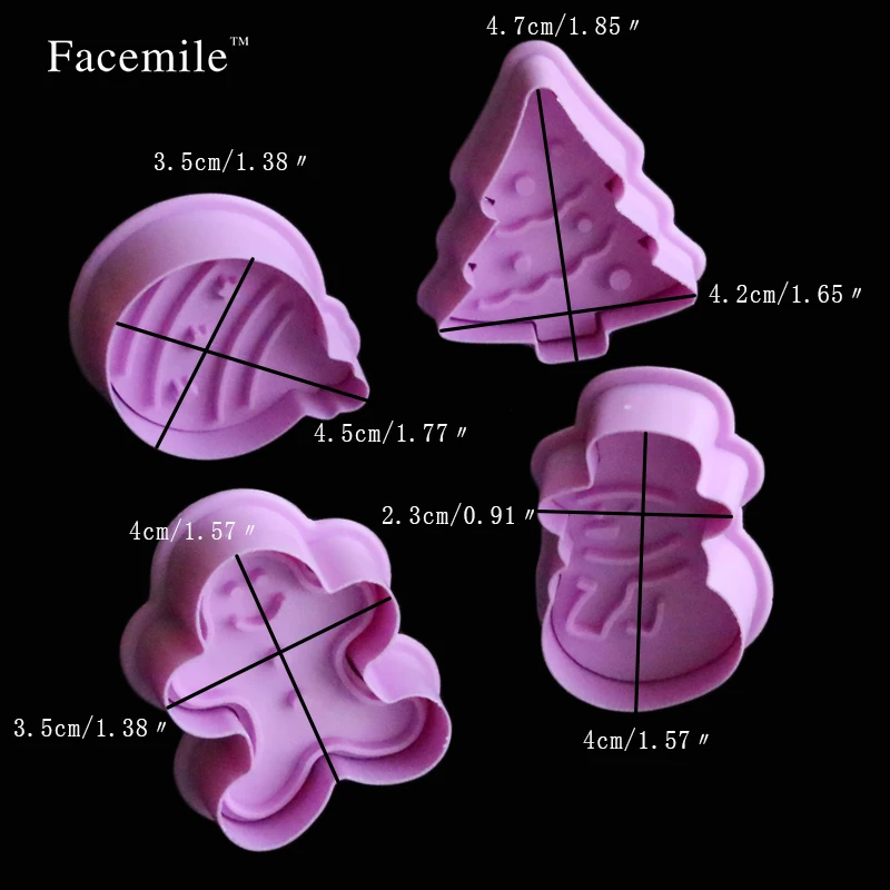 Рождественский/Снеговик/дерево Печенье Торт Шоколад Плунжер резак помадка